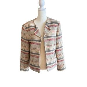 Tahari Arthur S. Levine size 10 tweed striped blazer